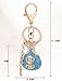 Jzcky Shzrp Fortune Bag Crystal Rhinestone Keychain Key Chain Sparkling Key Ring Charm Purse Pendant Handbag Bag Decoration Holiday Gift(Blue)