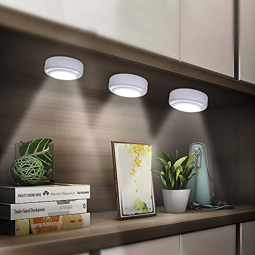 Eicaus Wireless Under Cabinet Lighting 8 Pack, Led Puck Lights with Remote Control for Counter Kitchen Closet, Battery Powered, Auto Off Timer, Tap On/Off, Stick on Anywhere - Thumbnail 5