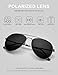LUENX Aviator Sunglasses Polarized Men Women with Accessories Metal Frame UV 400 60MM