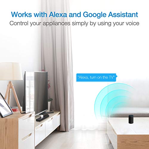 POWERADD Smart Power Strip WiFi Plug Multi Outlet Power Strip with USB Ports,Compatible with Alexa Echo & Google - Black