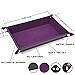 IvyFieldDice Dice Holder PU Leather Folding Rectangle Tray w/Purple Velvet for RPG, DND and Other Table Games