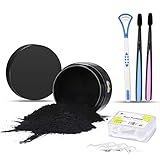 Charcoal Teeth Whitening Powder Natural Activated Coconut Charcoal Dental, Oral Cleaning Tool Kit