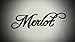 Merlot Wine Word Metal Wall Art Home Kitchen Decor