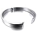 INBLUE Women,Men's 8mm Stainless Steel Bracelet Bangle Cuff Silver Tone