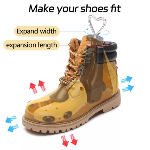 Luziyun Extensor de zapatos para hombre y mujer, tensor de zapatos de 4 vías, para ampliar, longitud y ancho ajustable, con calzador, adecuado para todos los zapatos (40-47)