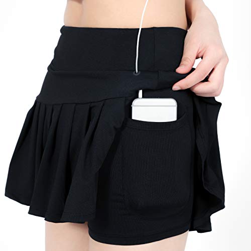 image for DOMICARE Women High Waist Pleated Tennis Golf Skorts with Pockets, Act