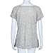 haoricu Women T-Shirt, Summer Autumn Women Loose Casual Button Blouse T Shirt Tank Tops (S, Gray)