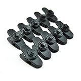 E-TING 10pcs Cable Wire Lapel Clip Organizer Rotate Mount for Lavalier Headphone Earphone