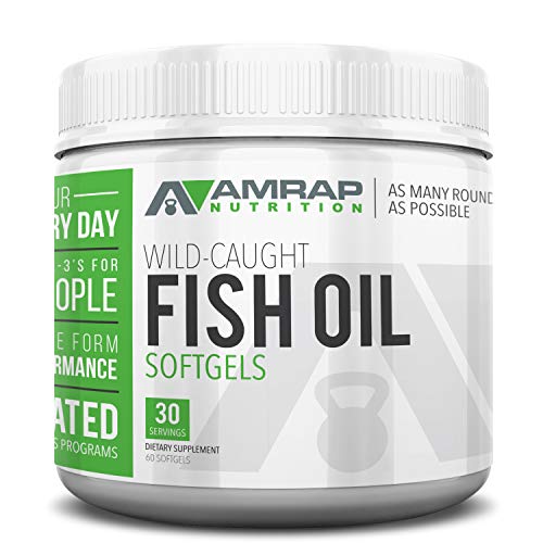 AMRAP Nutrition - Omega 3 Triglyceride Fish Oil Capsules - Sourced from Wild Caught Fish - Sustainably Harvested - Up to 300% Better Absorption - Cold Processed (Best Fish Oil For Crossfit)