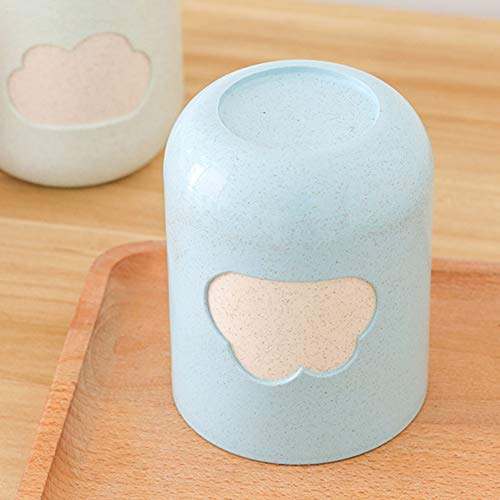 Finance Plan Big Promotion Lovely Cloud Wheat Straw Toothbrush Toothpaste Holder Couple Home Water Cup Green - Thumbnail 6