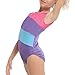 :DAXIANG One-Piece Gymnastics Leotard For Little Girl Rainbow Stripes Danskin Unitards Ballet Tutu, Purple/2-15 Years, size 130