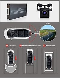 ATOTO AC-SC3601 Sistema de estacionamiento de vista trasera con vista envolvente y cámara envolvente - Use Tech de costura de imagen panorámica - Vista de pájaro de los alrededores - Instalación fácil