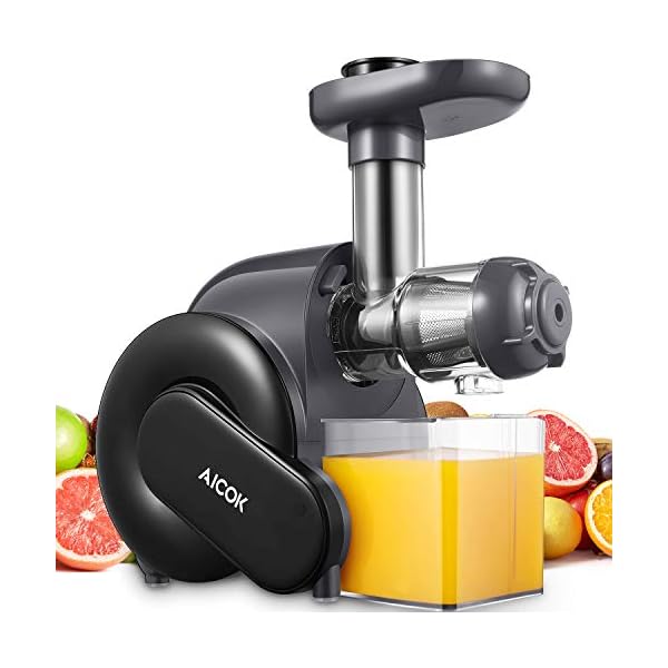 Juicer-Machine-Aicok-Slow-Masticating-Juicer-with-Reverse-Function-Cold-Press-Juicer-with-Upgrade-Quiet-Motor-Juice-Jug-and-Brush-for-High-Nutrient-Juice-BPA-Free Juicer Machine, Aicok Slow Masticating Juicer with Reverse Function, Cold Press Juicer with Upgrade Quiet Motor, Juice Jug and Brush for High Nutrient Juice, BPA Free