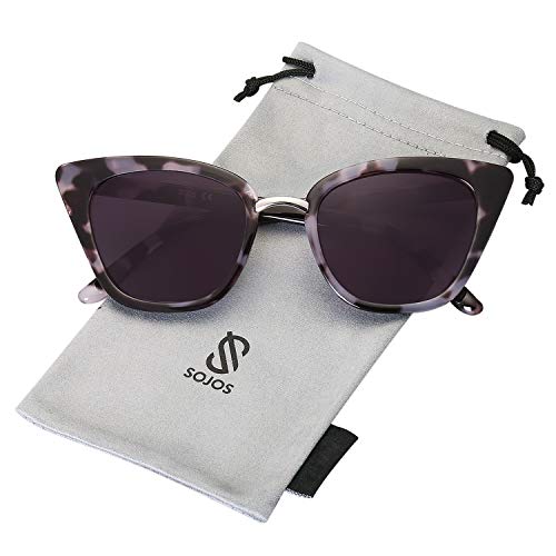 SOJOS Cat Eye Designer Sunglasses Fashion UV400 Protection Glasses SJ2052 with Grey Tortoise Frame/Gradient Grey Lens - Thumbnail 6