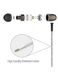 Betron elr50 Auriculares, equilibrado Bass Driven Sound, cancelación de ruido, Stereo para iPhone, iPod, iPad, Samsung y reproductores de MP3 (con micrófono y mando a distancia)