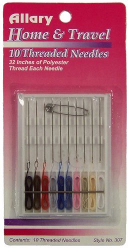 Allary Home and Travel 10 Threaded Needles