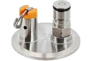 2" Tri-Clamp Dry Hopper Lid with PRV and Ball Lock Gas Post for Homebrew Fermenters