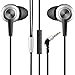 Wired Earphones Aoslen In Ear Headphones Noise Cancelling Earbuds Bass Stereo Sports Headsets with Microphone & Button Control & Volume Control For iPhone Android Etc - Silver