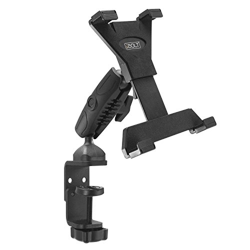 iBOLT TabDock Bizmount Clamp- Heavy Duty Dual-Ball C-Clamp Mount for All 7" - 10" Tablets (iPad, Samsung Galaxy Tab, etc.) for Desks, Tables, Wheelchairs, Carts: Great for Homes, Schools, Offices