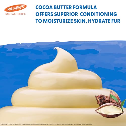 PALMER’S FOR PETS BATH FOAM WITH COCOA BUTTER; WATERLESS DOG GROOMING FOAM WITH VITAMIN E AND COCOA BUTTER, FOAMING “DRY SHAMPOO” FOR DOGS, 5 FL OUNCES