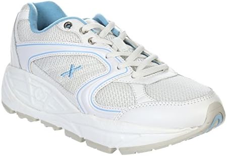 Xelero Matrix II Women's Comfort Therapeutic Extra Depth Sneaker Shoe: White/Blue 10.5 Wide (D) Lace