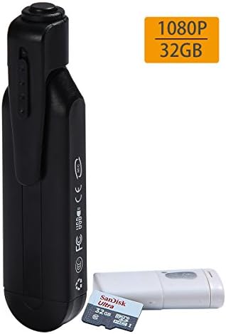 Buwei 1080P HD Hidden Camera Spy Pen Bundle 32GB Micro SD Card, Portable Mini Camera with Video Voice Recorder and Photograph