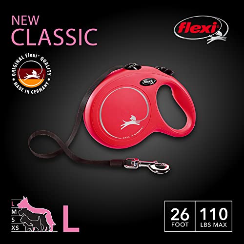 Flexi New Classic Tape Retractable Leash, Red, Large/26' Pricepulse