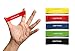 GripGym Extensor Finger Stretcher & Stress Relief Hand Bands - 5 Resistance Levels (Set of 5)