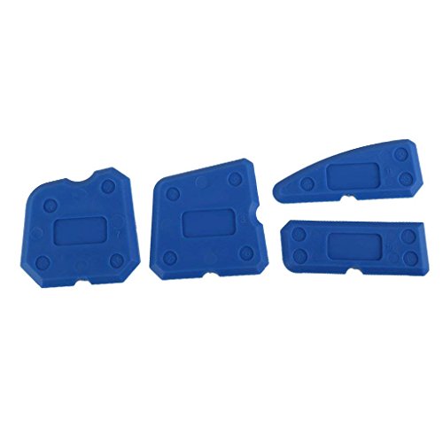 NiceButy 4PCS Caulking Tool Kit Joint Sealant Silicone Grout Remover Scraper Blue