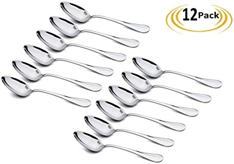 12-Piece Demitasse Espresso Spoons,Stainless Steel Mini Coffee Spoons,Silver Appetizers Spoons,Perfect for Cafe/Bistro/Restaurant/Bar/Home/Party by OTW PAVILION