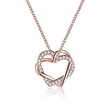 Double Love Heart Pendant Necklace “Love You