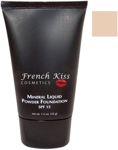 French Kiss Cosmetics Mineral Liquid Powder Foundation Spf 15 Porcelain 1.2 Ounces