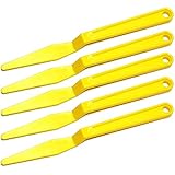 5pcs Yellow Spoon Vinyl Film Wrap Corner Squeegee with Long Handle Tint Tools
