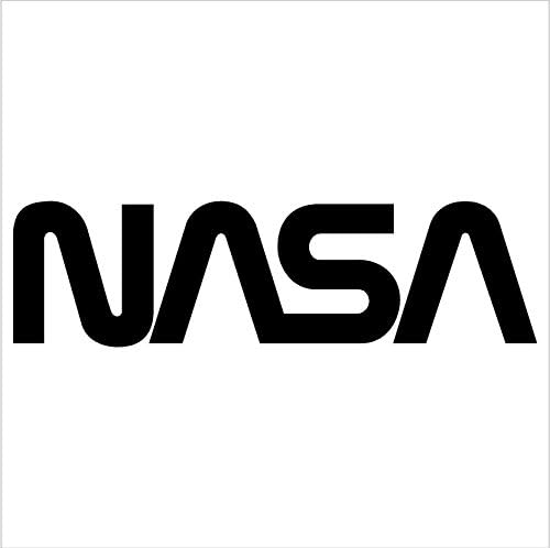 NASA Logo car truck laptop notebook window decal sticker (4", Black)