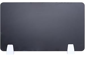 Alipis Office Desktop Partition Acrylic Desk Divider 50cm X 30cm Black Baffle Screen for Office and School