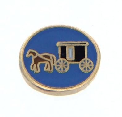 Amazoncom Horse And Buggy Floating Locket Charm Origami