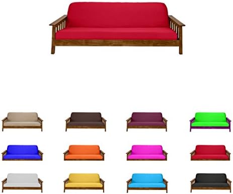 Futon Mattress Covers (Twin (6"x39"x75"), Red)
