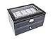 Sodynee Black Pu Leather 20 Grid Jewelry Watch Display Organizer Gloss Top Box Case Large