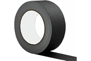 AMOGATO Black Gaffers Tape 2 Inch x 27 Yard,Gaffer Tape for Rubber Adhesive Leaves No Residue,Waterproof,Multipurpose,Easy to Tear,Great for Concerts, Weddings or More