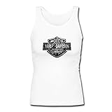 CINTJKKA Womens Longer Length Fitted Tank Motor harley davidson Rust - Pattern 1