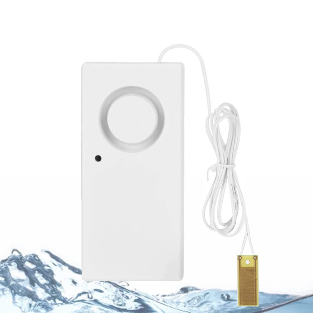 Dioche Water Leak Detector, 120dB Alarm with Water Overflow, for Kitchens, Basements, Floors