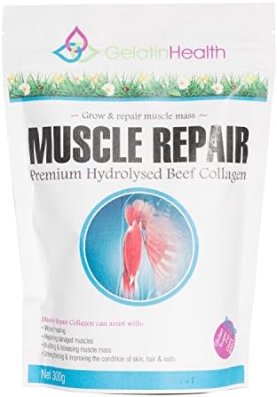 Premium Collagen Powder For Muscle Repair - Would Healing, Repair of Damaged Muscles, Build Muscle Mass, Reverse Skin Damage, High Protein Hydrolysed Peptides Fat Free - 10.6oz