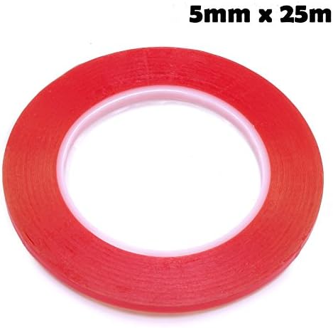 NuLink Red Double Side Adhesive Glue Tape, 5mm by 25m, Single Roll For Cell Phone Repair, BGA Repair, Home &amp; Business