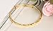 Girl Era Slim Gold Engraved Bracelets Fine Polished Charm Bangle Bracelet