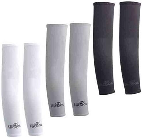 3 Pairs UV Sun Protection Arm Sleeve Cover for Men Women Youth Outdoor Activities Basketball Driving Camping Hiking Cycling &amp; Golfing (Assorted)