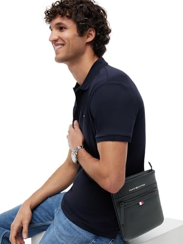 Uomo Borsa a Tracolla Essential PU Mini Crossover Piccola, Nero (Black), Taglia Unica