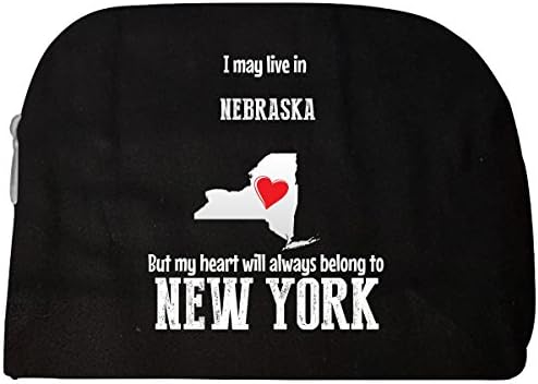 Nebraska My Heart Will Always Be In New York - Cosmetic Case