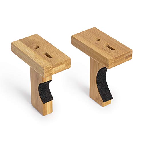 Cypress Sunrise Baseball Bat Display Case Wall Mount Horizontal Rack Brackets Hanger Holder I Bamboo Finish I Protective Felt I Hidden Hardware Included I Easy Installation - Thumbnail 4