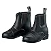 Saxon Girls Equileather Zip Front Boots, Black, Child Size 2