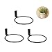 3 Packs Black Metal Wall Mounted Flower Pot Ring Wall Bracket Pot Holder (L)